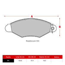 Ficha técnica Pastilla Ital 1103 · Frenostock