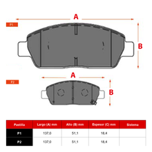 Ficha técnica Pastilla Ital 1428 · Frenostock