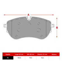 Ficha técnica Pastilla Ital 1605 · Frenostock