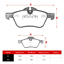 Ficha técnica Pastilla Ital 559 · Frenostock