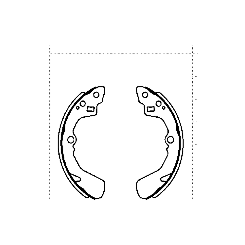 Balata de Freno GTX (FH-0032-GTX) - dibujo tÃ©cnico