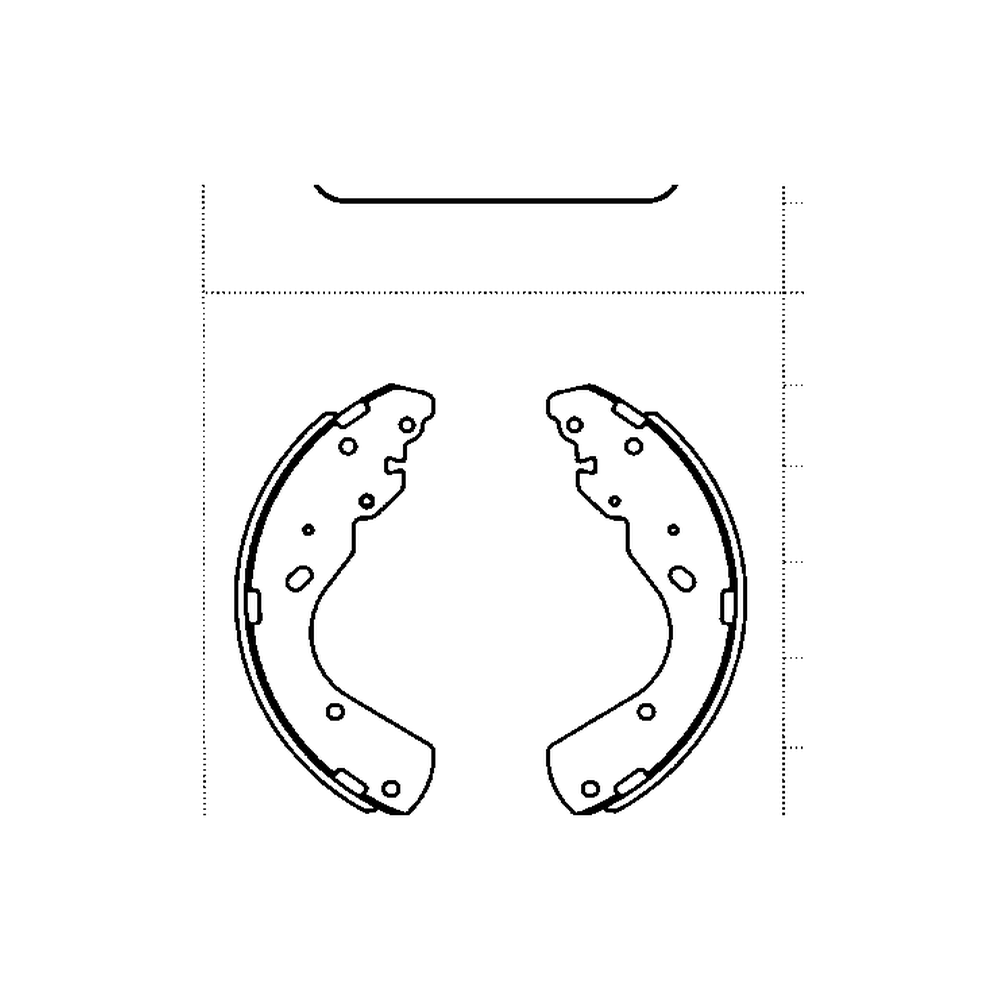 Balata de Freno GTX (FH-1003-GTX) - dibujo tÃ©cnico