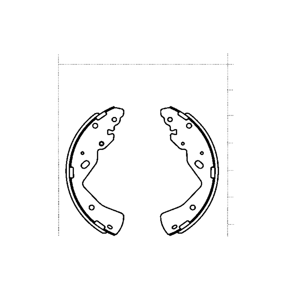 Balata de Freno GTX (FH-1004-GTX) - dibujo tÃ©cnico