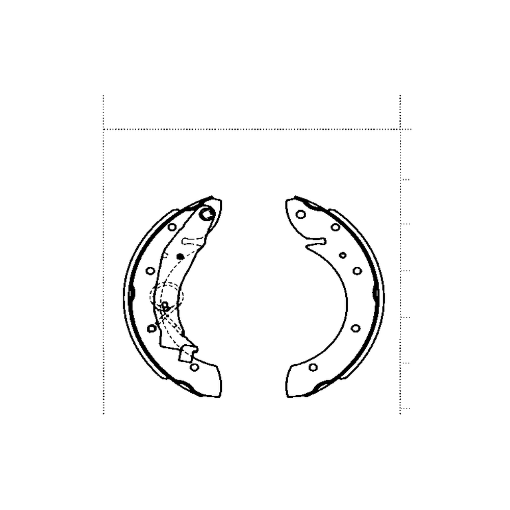 Balata de Freno GTX (FH-1039-GTX) - dibujo tecnico