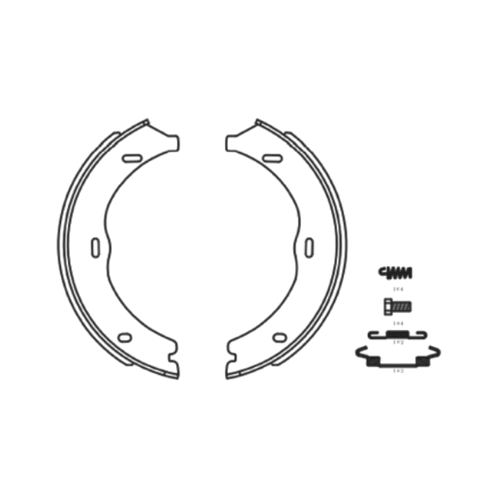 Balata de Freno de Mano GTX (FH-8275A-GTX) - dibujo técnico