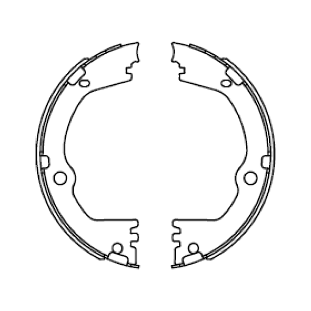 Balata de Freno de Mano GTX (FH-8349-GTX) - dibujo técnico